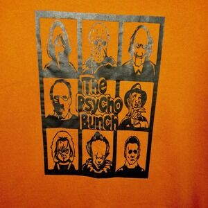 The Psycho Bunch Crew Neck‎ Sweatshirt Horror Characters Mens XXL
